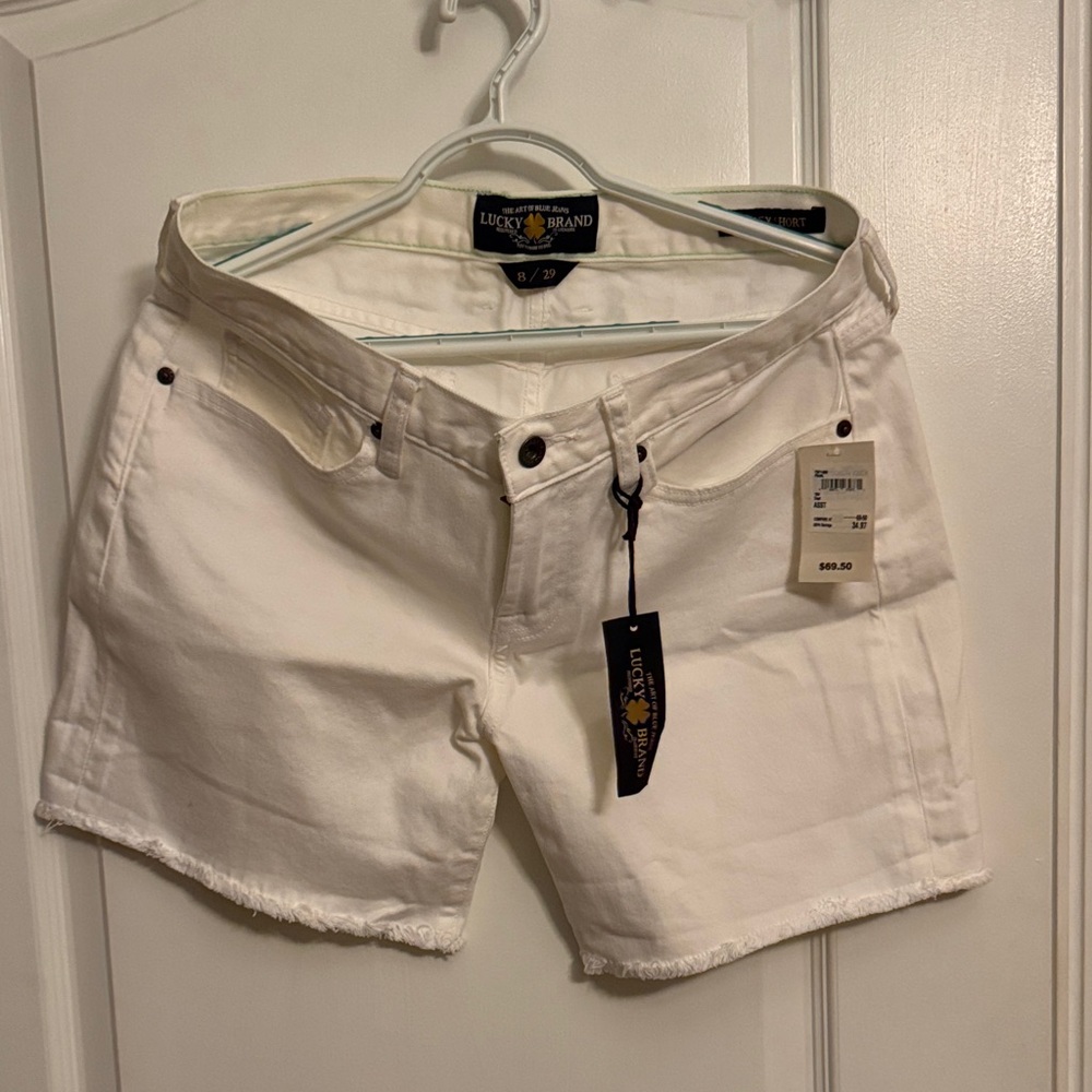 Lucky Brand Women's Crisp White Jean Shorts